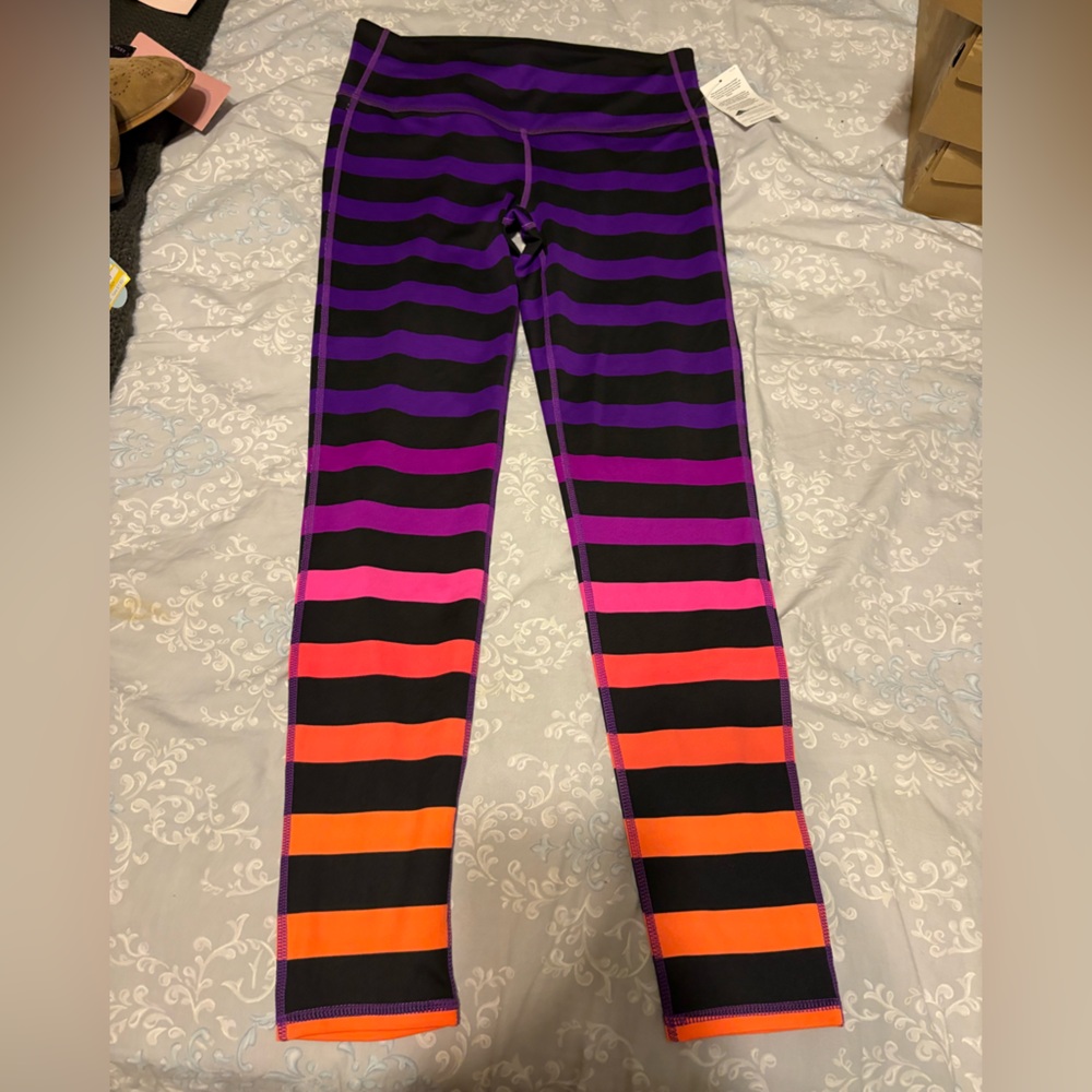 Athleta Black and Purple Leggings